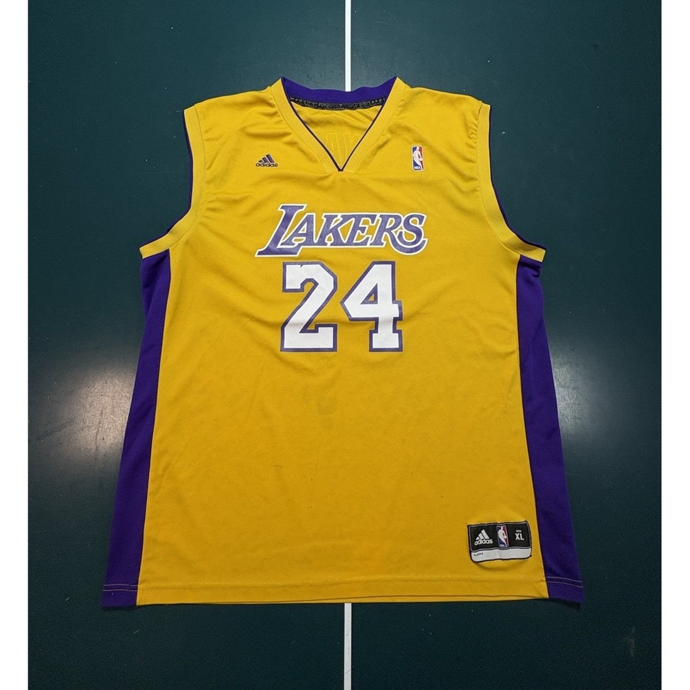 Adidas Kobe Bryant #24 Los Angeles Lakers‎ Jersey Men's XL Basketball NBA Flaws*